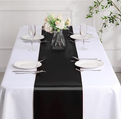 Manyshofu Black Satin Table Runner 12x108 - Image 8