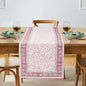 Pink Jaal Hand Block Print 100% Cotton Reusable Table Runner 16" X 106" Inches by Ridhi