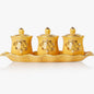 QINLANG Yellow Buddhist 3 Altar Cups Set, Buddha Water Cup Set of 3, Ceramic by QINLANG