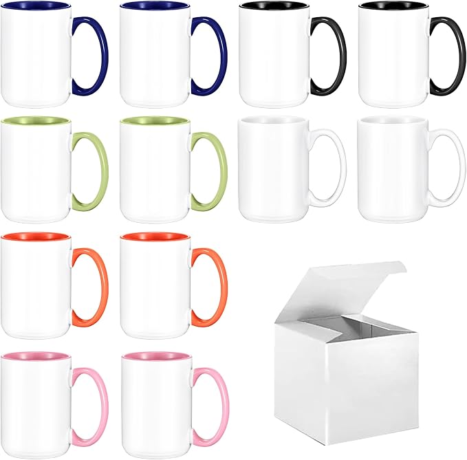 TANGLONG 12PCS 15oz Sublimation coffee Mugs by TANGLONG