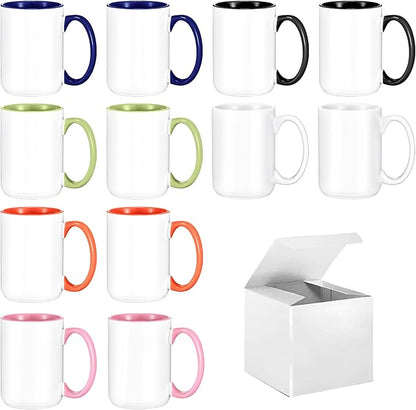 TANGLONG 12PCS 15oz Sublimation coffee Mugs by TANGLONG