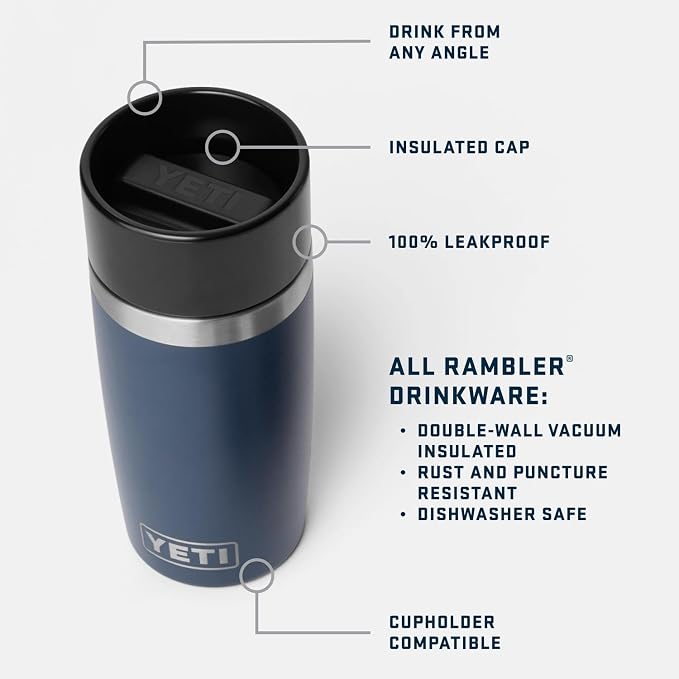 YETI Rambler 12 oz Travel Bottle, Stainless Steel, Vacuum Insulated - Image 2