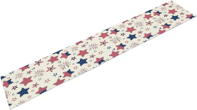 4th of July Table Runner, American Patriotic Independence Day Red Blue White - Image 7