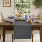 Classic Linen™ by D'Moksha Charcoal Grey Table Runner 108 Inches Long, 100% by DMokshaHomes
