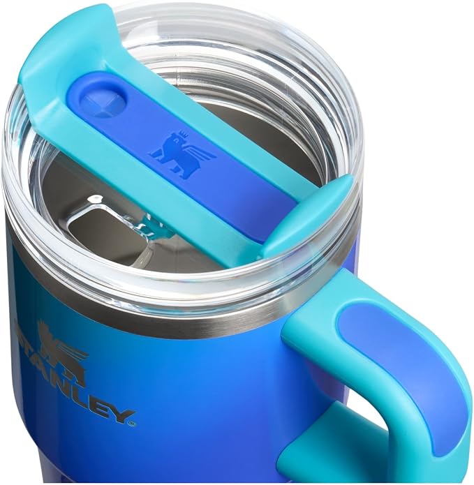 STANLEY Quencher H2.0 Flow State Tumbler, 20 oz, Sea Glass Aura | Handle and - Image 2