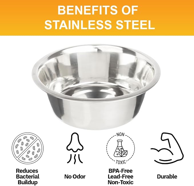 Neater Pet Brands 7 Cup Stainless Steel Dog Bowls, Dog Food Bowl & Water Bowl - Image 5