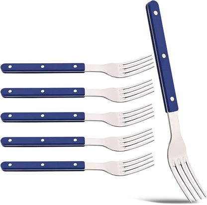 6-Piece Vintage 8.19-inch Dinner Fork Set Silverware Set BRIIEC Stainless Steel by BRIIEC