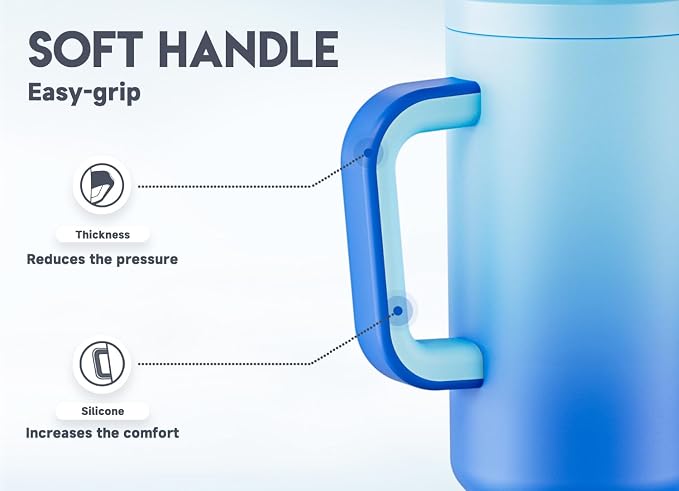 Meoky 50 oz Tumbler with Handle, Tumbler with Lid and Straw, Insulated - Image 4