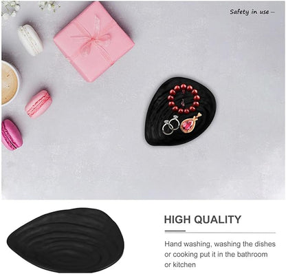 Black Melamine Sushi Plates 2pcs Set, Sturdy Commercial-grade Tableware, Snack and Appetizer Serving Trays for Household and Restaurant Use