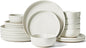 Famiware Milkyway 18-Piece Stoneware Dinnerware Set, Matte Beige White | Plates by Famiware