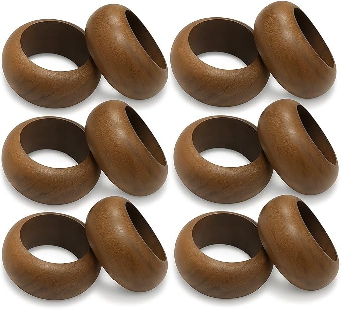 Wooden Napkin Rings Dining Table Napkin Holder, Classic Everyday Use by ARNCRAFT