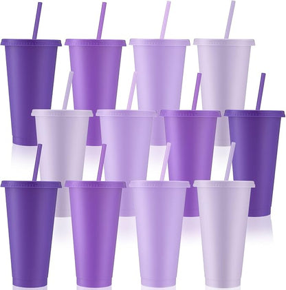 Skylety 12 Pcs Purple Plastic Cups by Skylety