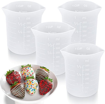 Palksky Silicone Cups for Melting Chocolate, Reusable Baking Supplies for DIY by Palksky