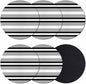 Black Gray Striped Coasters Set of 6, Contemporary Minimalist Lines Art Soft by PIEPLE