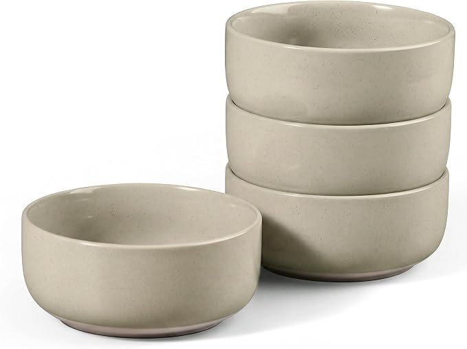 E-far Cereal Bowls Set of 4, 27oz Ceramic Deep Soup Bowls by E-far