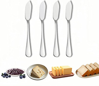 Stainless Steel Butter Knife Set, Mirror Polished, 5.83 Inch, Dishwasher Safe by SAYUANVA