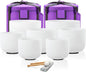 CVNC 432HZ 7-12 Inch Set Of 7 Pcs Frosted Quartz Crystal Singing Bowls With 2 Pcs Carrying Case bag Sound Healing
