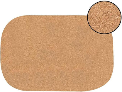 Dainty Home Rose Gold Marble Oval Cork Placemats - Heat Resistant, Non-Slip, Easy Clean for Elegant Dining - 12"x18" Set of 2 - Perfect for Stylish, Modern Homes