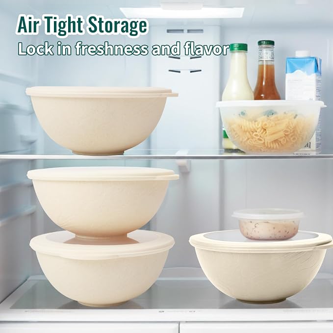 40 OZ Salad Container for Lunch, Unbreakable Wheat Straw Bowls - Image 6