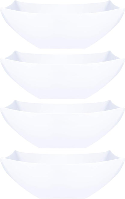 PLASTICPRO Disposable Square Serving Bowls, Party Snack or Salad Bowl, Plastic by PLASTICPRO
