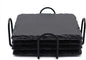 4 Pack 4 Inch Square Black Slate Coasters Set by SIJDIEE