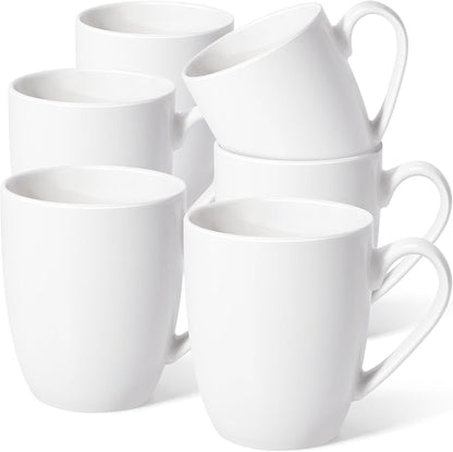 Urbanstrive 16 oz Large Coffee Mugs Set of 6 Ceramic Coffee Mug White Coffee by Urbanstrive
