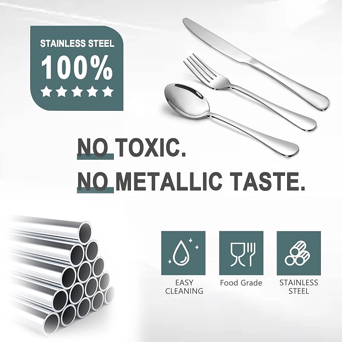 SANTUO 20 Pcs Silverware Set - Image 3