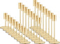 Set of 24 French Gold Taper Candle Holders Bulk Candlestick Holders, Decor Candle Stick Candle Holder for Table or Mantel Centerpiece, Wedding, Dinning, Party Home Decor