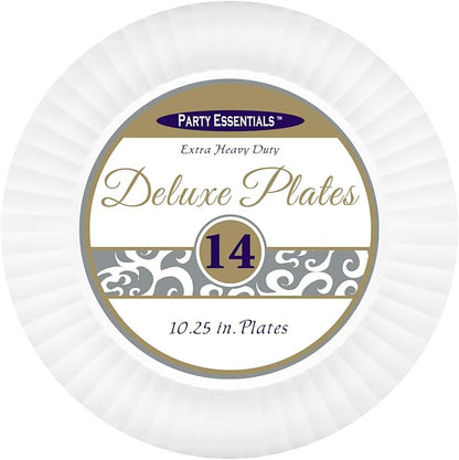 Party Essentials Deluxe Quality Hard Plastic 10.25-Inch Party/Dinner Plates - Image 2