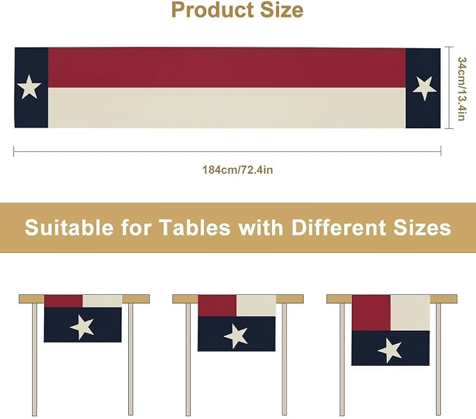Texas Western Star Table Runner, Rustic Farmhouse Green Wooden Barn Plank - Image 5