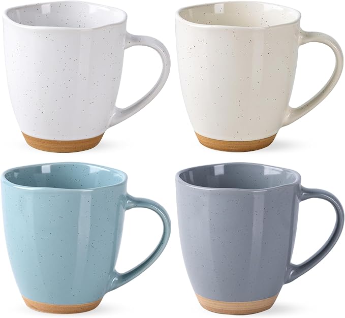 AmorArc 12oz Coffee Mugs, Ceramic Coffee Mugs set of 4 by AmorArc