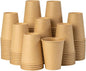 RACETOP 12 oz 100 Pack Kraft Unbleached Disposable Coffee Cups | Natural Kraft by RACETOP