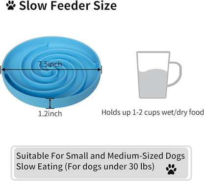 Bifeaw Slow Feeder Dog Bowls, Dishwasher Microwave Safe Silicone Puppy Puzzle - Image 6