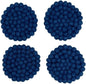 Humble Hilo Handmade Felt Coaster, 3.9 inches, Set of 4 (Navy)