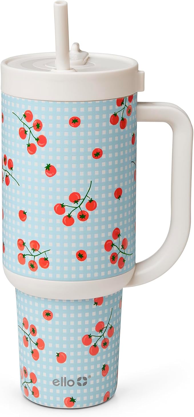 Ello Oasis 40oz Tumbler with Handle & Retracting Straw | Reusable Insulated by Ello