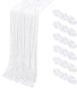 6 Pack White Cheesecloth Table Runner, 17 x 108 Inch, Gauze Cheese Cloth Table by Yorcari