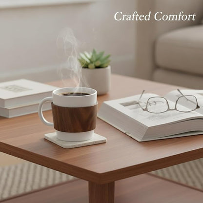 Office Desk & Home Coffee Station Accessory, Wooden Cup Sleeve - Image 3
