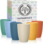 Homienly Water Cups Wheat Straw Drinking Glasses Cups 12oz Unbreakable Cups by HOMIENLY
