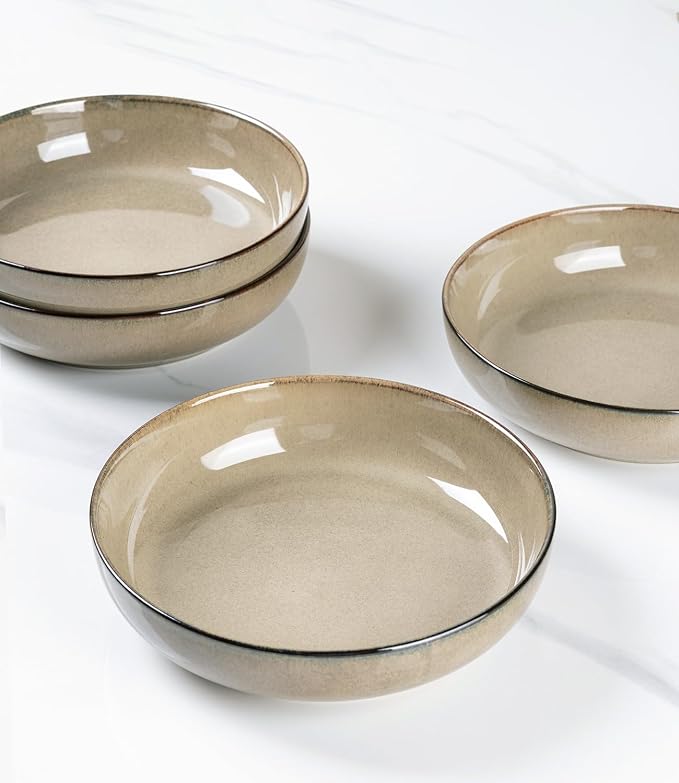 GBhome 8.75'' Large Ceramic Pasta Bowls, 38oz Stoneware Pasta Serving Bowls Set - Image 2