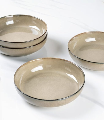 GBhome 8.75'' Large Ceramic Pasta Bowls, 38oz Stoneware Pasta Serving Bowls Set - Image 2