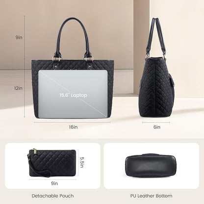 LOVEVOOK Laptop Tote Bag for Women 15.6 Inch, Waterproof Computer Bag for - Image 6