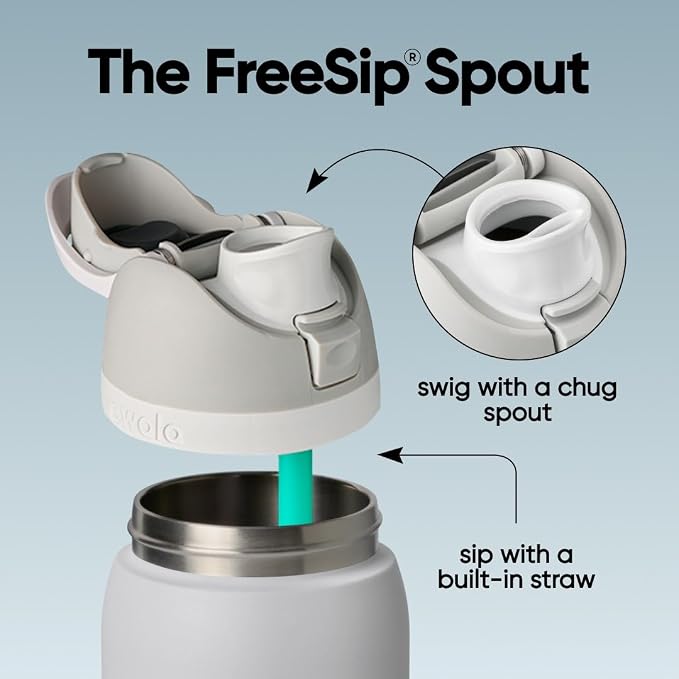 Owala FreeSip Stainless Steel Water Bottle 40 oz Denim - Image 2