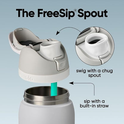 Owala FreeSip Stainless Steel Water Bottle 40 oz Denim - Image 2