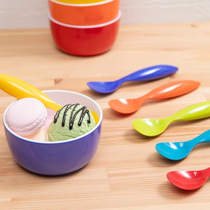 Set of 6 Small ColorPop Melamine Bowls, 4.5" 14.3 OZ, Bright and Versatile - Image 6