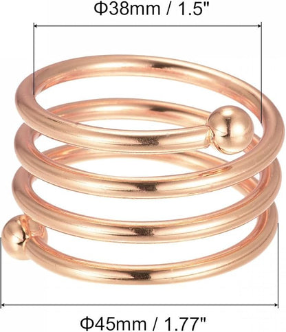 uxcell Metal Napkin Rings Set of 6, Spiral Napkin Ring Holder Buckle - Image 3
