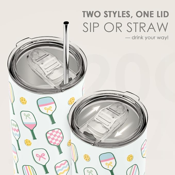 SANDJEST Pickleball Tumbler 20oz, Stainless Steel Travel Cup - Image 5