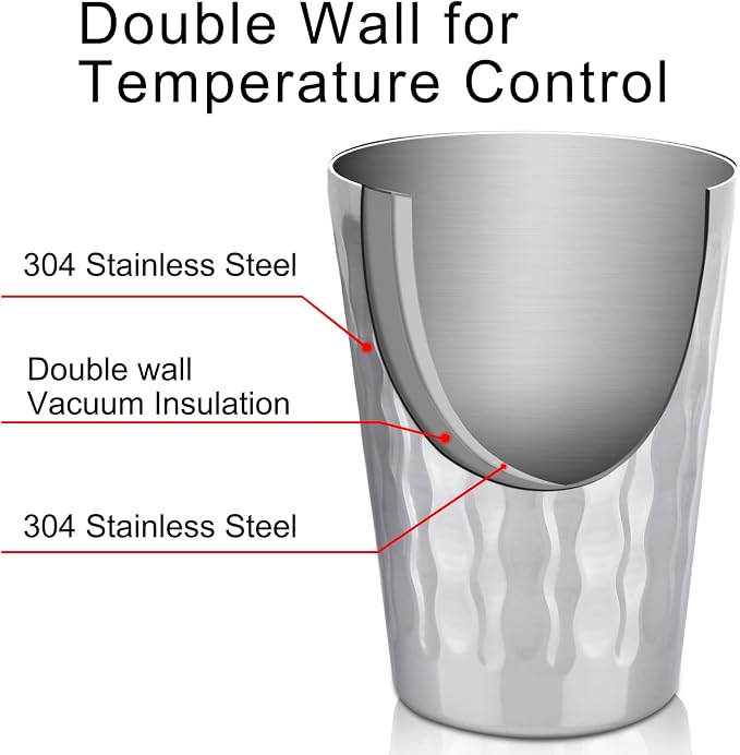 Beasea 15oz Stainless Steel Cups, 4 Pack Double Wall Metal Stackable Insulated - Image 4