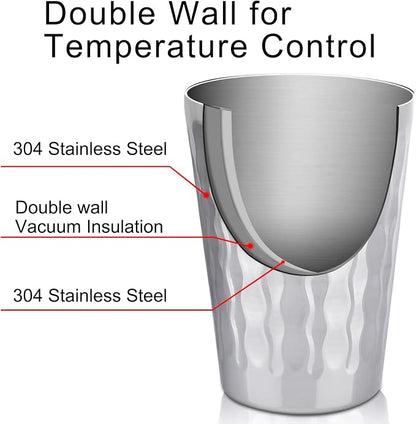 Beasea 15oz Stainless Steel Cups, 4 Pack Double Wall Metal Stackable Insulated - Image 4