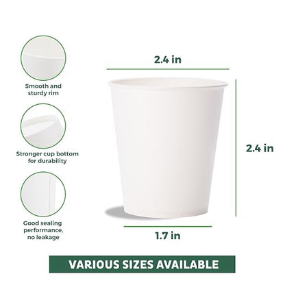 Freshware Coffee Cups 4 oz Disposable Paper Cups - Image 3