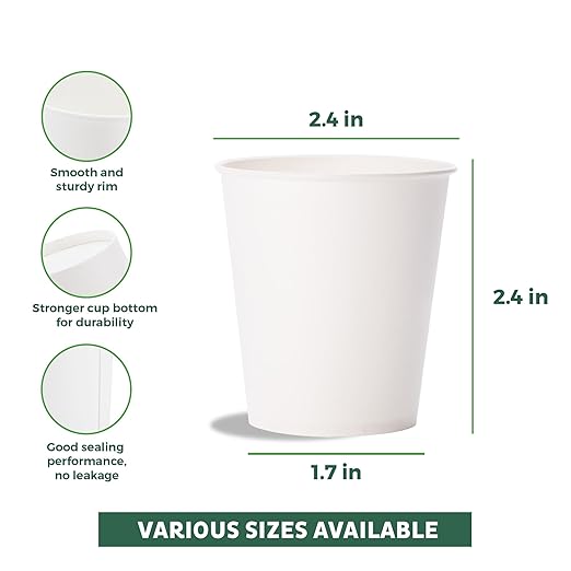 Freshware Coffee Cups 4 oz Disposable Paper Cups - Image 3